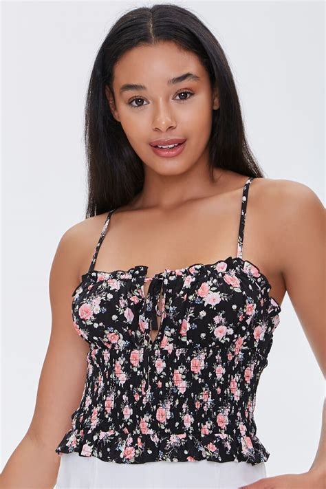 Ruffled Floral Print Cami