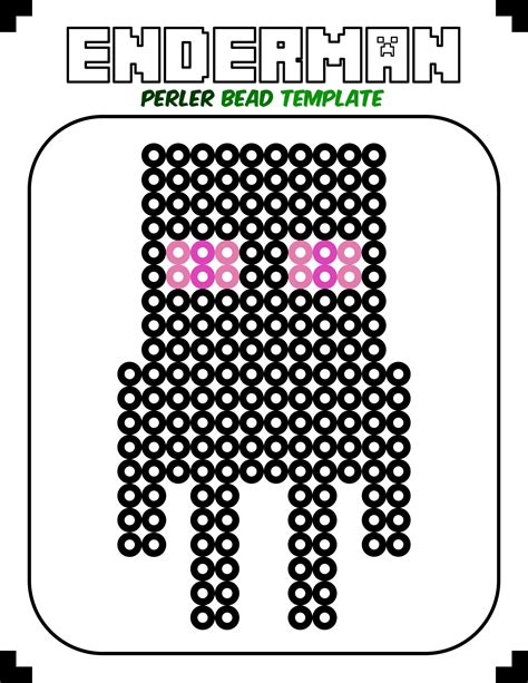 Minecraft Perler Beads Pattern Enderman Free Printable