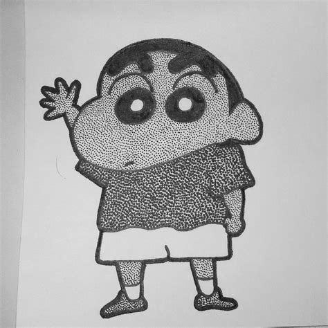 Cute Shinchan Sketch How To Draw Shin Chan Step By Step For Kids