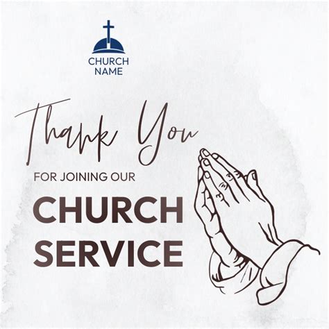 Church Thank You Note Template Postermywall