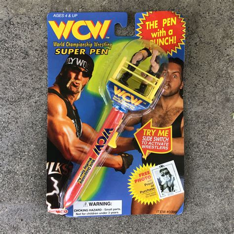 Wcw Hollywood Hulk Hogan Vs The Giant Big Show Super Pen Moc Remco Nib