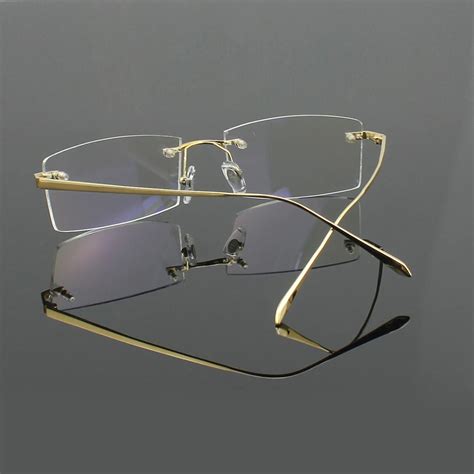 Opeco чистый титан без оправы мужские очки оправа для мужчин ...