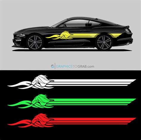 0000248 -Vector Vehicle Wrap Design - mustang decal - mustang Wrap ...