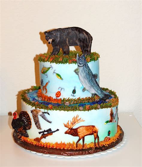 Hunting And Fishing Cake 21st Birthday Cakes Bear Birthday 3rd