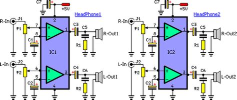 Audio Splitter Circuit Diagram An Analog 4 Way Stereo Audio