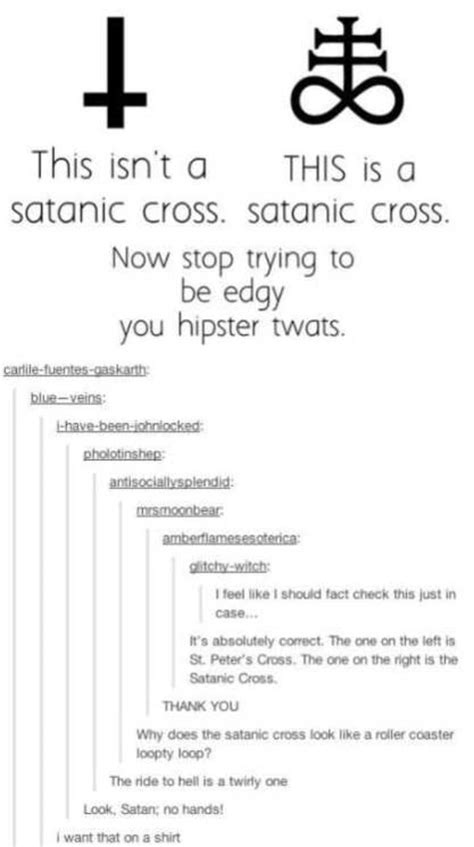 Satan Was Never Crucified There Is No Satanist Cross 9gag Funny