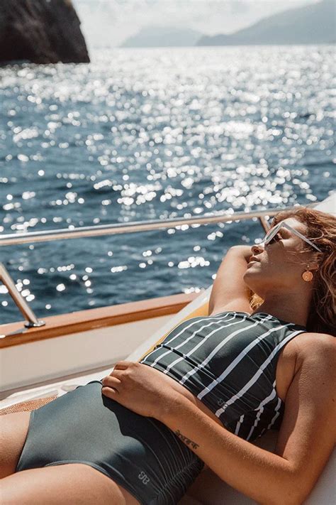 Green Striped Cross Back Stylish Bikini Set