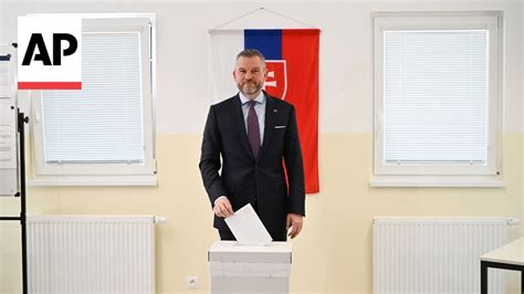 Presidential Candidate Peter Pellegrini Votes In Nd Round Of Slovakia