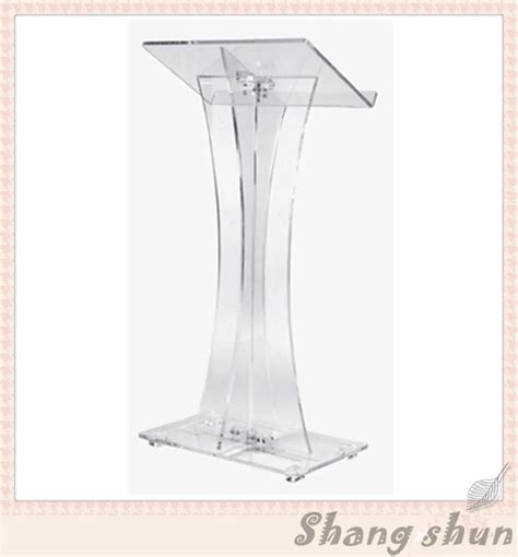 Cheap Organic Glass Lectern Podium Clear Acrylic Podium Pulpit Lectern Simple Church Pulpit ...