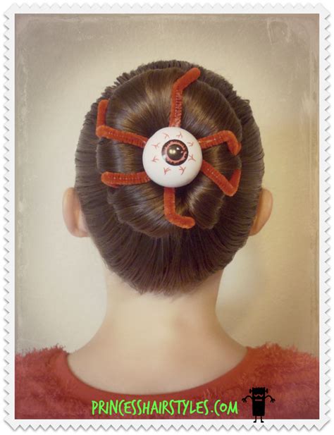 Eyeball Bun Tutorial For Halloween Or Crazy Hair Day Fishtail Braid