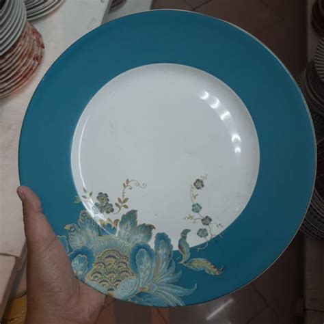 Jual FLOWER DINNER PLATE PIRING KERAMIK SANGO MOTIF BUNGA JADUL VINTAGE