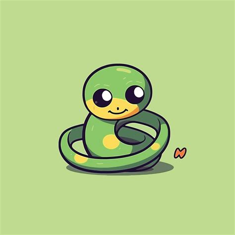 Cute Kawaii Snake Chibi Mascot Vector Cartoon Style 23170621 Vector Art