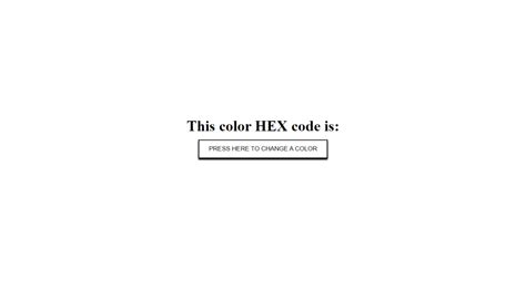 Random Hex Code Generator Using HTML, CSS, and JavaScript