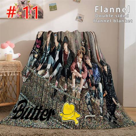 BTS Butter Bangtan Boys Cosplay Flannel Blanket - Bedding Anime ...