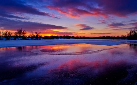 Winter Sunset Wallpapers - Wallpaper Cave