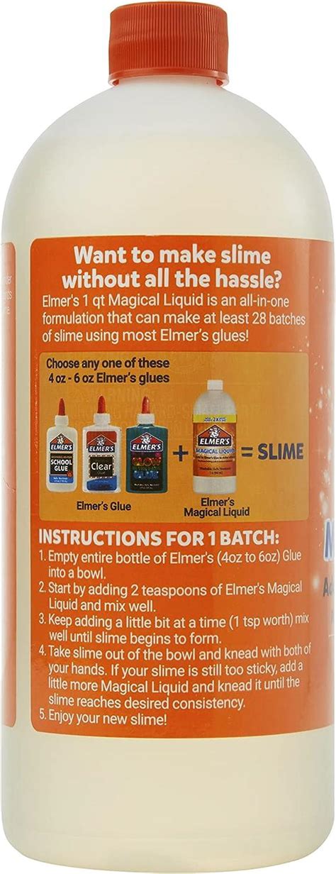 Elmers Magical Liquid Slime Activator Solution 1 Quart