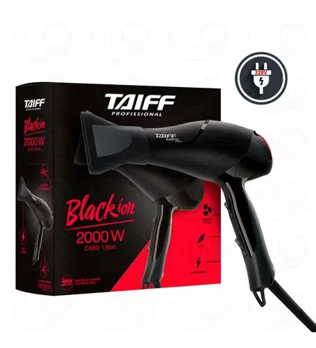 Taiff Iônico Secador De Cabelo Black Íon 2000w 220v Frete grátis