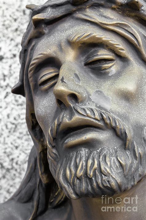 Bronze Statue Of The Face Of Jesus Sculpture By Kyna Studio