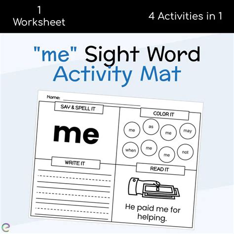 Me See For Differentiates Sight Words Worksheets Worksheets Library