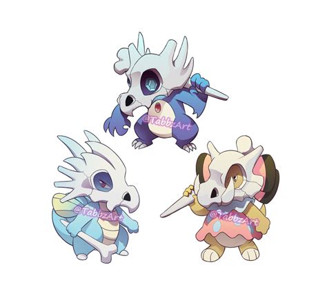 Cubone Fusion batch! ( adopts open 1/3 ) by TabbzArt on DeviantArt