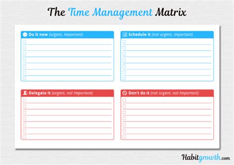 Urgent Important Matrix Template Pdf