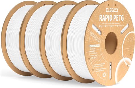 Elegoo Rapid Petg Filament Mm White Kg D Printer Filament For