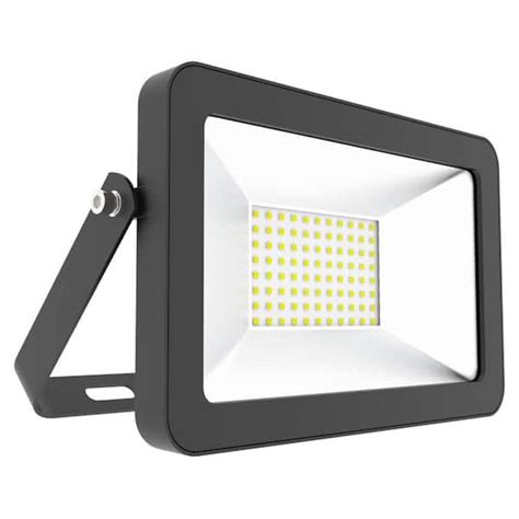 J H LED 350 Watt Equivalent Integrated Black Outdoor LED Flood Light