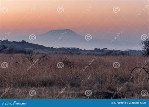 Beautiful Sunrise with a Table Mountain Stock Photo - Image of game ...