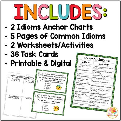 idioms anchor chart 7