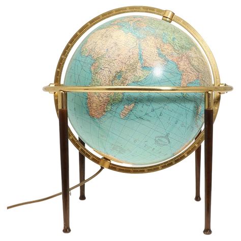 Cram S Illuminated Light Up Glass Terrestrial Globe Circa 1950s At 1stDibs