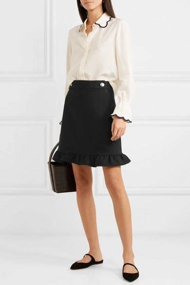 Ivory Pussy Bow Printed Silk Twill Blouse Gucci Artofit