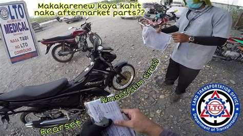 Stock Parts Required Bang Ibalik LTO Renewal Of Motorcycle