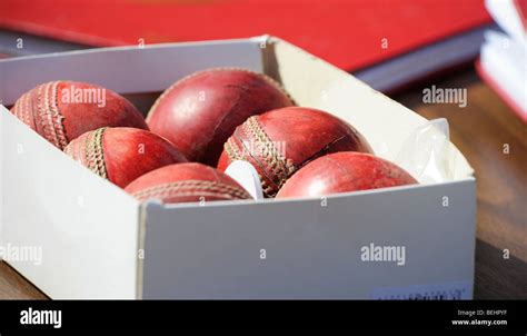 Box sporting balls red cricket ball hi-res stock photography and images ...