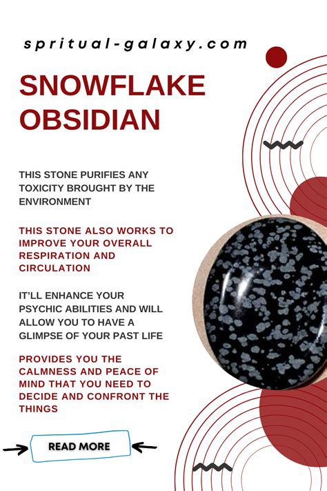 Snowflake Obsidian Meaning Healing Properties Benefits Everyday