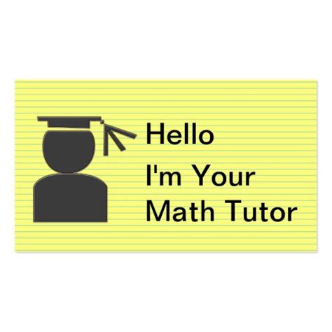 Simple Tutoring Business Cards | Zazzle