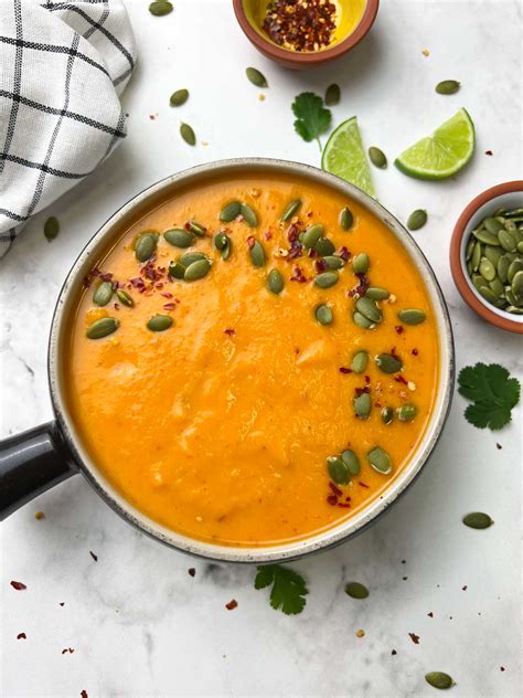 Instant Pot Butternut Squash Soup Indian Veggie Delight