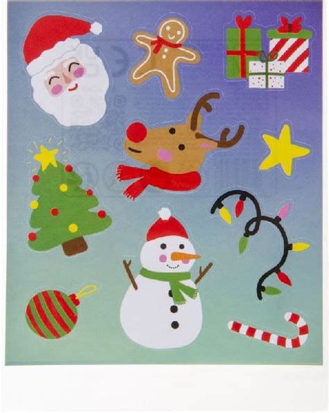 Kerst Stickers 11 5 X 10 Cm Set Van 2 Stickervellen 20 Stickers