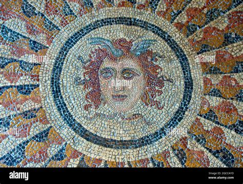 Mosaic Art Medusa 2nd Century BCE Stock Photo Alamy