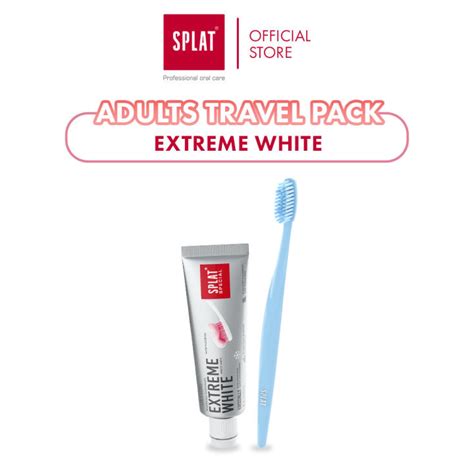 Splat Travel Pack Extreme White Toothpaste 20ml Toothbrush 1 Pc Intensive Whitening Lazada