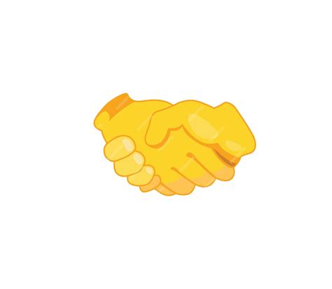 Premium Vector | Handshake vector flat icon isolated hand shake emoji illustration