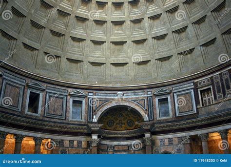 Interior of the Patheon in Rome Editorial Stock Photo - Image of stone ...