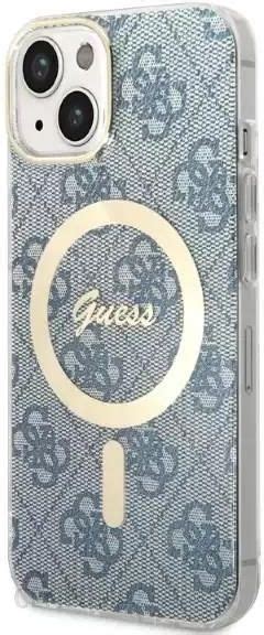 Zestaw Guess Gubpp14Sh4Eacsb Case Charger Iphone 14 6 1 Niebieski Blue