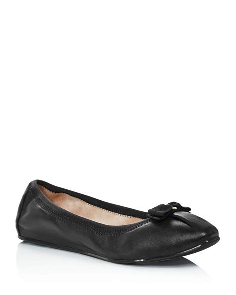 Salvatore Ferragamo Womens Joy Almond Toe Nappa Leather Ballet Flats