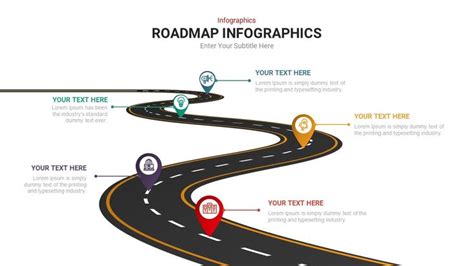 Roadmap Infographic Template for Project Planning and Management