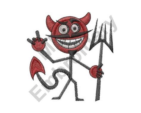 Devil Stick Figure Machine Embroidery Design