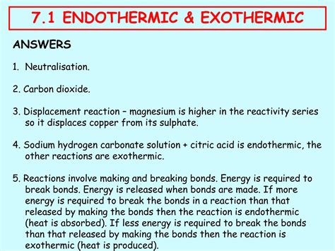 Exothermic And Endothermic Reactions Ppt Ppt