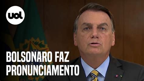 Bolsonaro Faz Pronunciamento Para Falar Sobre Vacinas Tv Uol