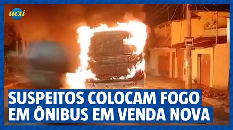 Suspeitos colocam fogo em ônibus em Venda Nova Vídeo Dailymotion