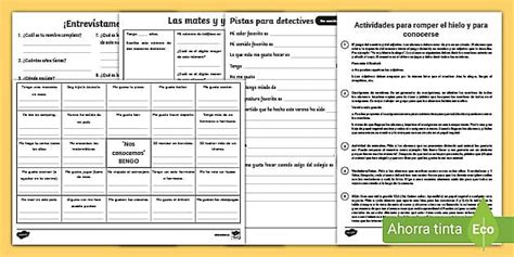 Pack De Recursos Actividades Para Romper El Hielo Y Para Conocerse