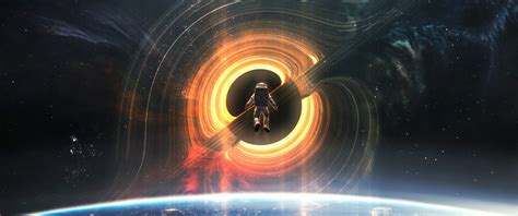 Refraction Wallpaper 4K Black Hole Astronaut